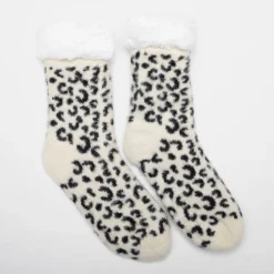 LES PETITES...PARIS Chaussette fourre diama Femme BLANC ECRU Hot