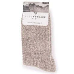 BILL TORNADE Chaussette laine Homme GRIS