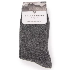 BILL TORNADE Chaussette laine Homme GRIS