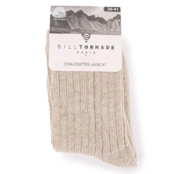 BILL TORNADE Chaussette laine mélangée 18512 Femme BEIGE Clearance