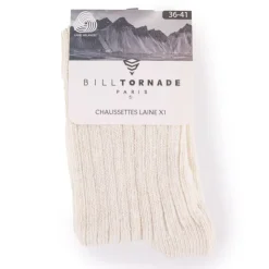 BILL TORNADE Chaussette laine mélangée 18512 Femme BLANC ECRU New