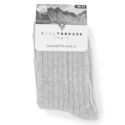 BILL TORNADE Chaussette laine mélangée 18512 Femme GRIS CLAIR Online