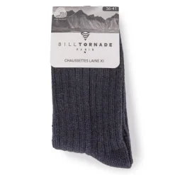 BILL TORNADE Chaussette laine mélangée 18512 Femme BLEU FONCE New