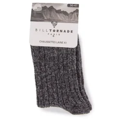 BILL TORNADE Chaussette laine mélangée boite 18512 Femme GRIS FONCE Clearance