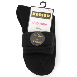 RODIER Chaussette ultra doux a reversFemme NOIR Sale