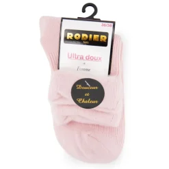 RODIER Chaussette ultra doux a reversFemme ROSE CLAIR Clearance