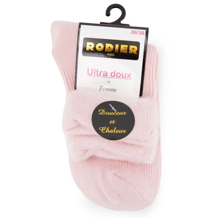 RODIER Chaussette ultra doux a reversFemme ROSE CLAIR Clearance