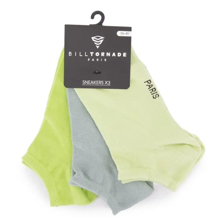 BILL TORNADE Chaussette x3 pastel Femme VERT CLAIR Hot