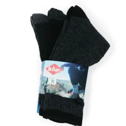 LEE COOPER Chaussettes chaleur thermique vladislas *3 39-42/43-46 Homme GRIS FONCE New