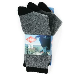 LEE COOPER Chaussettes chaleur thermique vladislas *3 39-42/43-46 Homme GRIS Discount