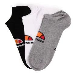 ELLESSE Chaussettes courtes imprimé logo coloré x3 Homme GRIS