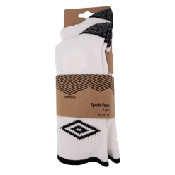UMBRO Chaussettes de sport lot de 2 t39-46 Homme BLANC Clearance