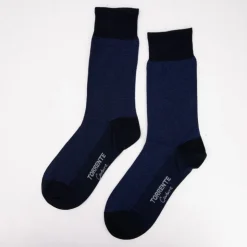 TORRENTE Chaussettes fil d'ecosse fantaisies 24018 Homme BLEU FONCE