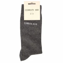 CERRUTI Chaussettes hautes unies Oeko-tex Homme GRIS Sale