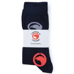 COMPAGNIE DE CALIFORNIE Chaussettes longues avec logo imprimé x3 Homme BLEU FONCE Best