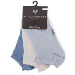 BILL TORNADE Chaussettes lot de 3 socquettes pastel Femme BLEU Best