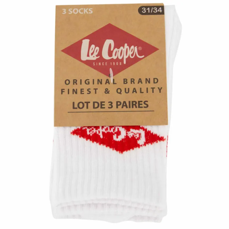 LEE COOPER Chaussettes lot x3 t27-30 Enfant BLANC Discount