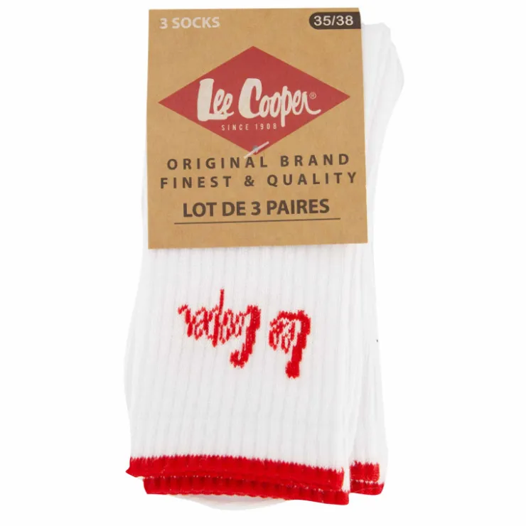 LEE COOPER Chaussettes lot x3 t27-30 Enfant BLANC Clearance