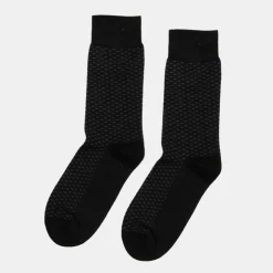 TORRENTE Chaussettes motifs à rayures Homme NOIR New