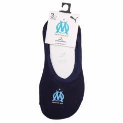 PUMA Chaussettes OM uni duo footie x3 Homme BLEU FONCE