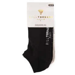 BILL TORNADE Chaussettes socquettes x3 uni Homme MULTICOLORE Online