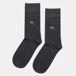 TORRENTE Chaussettes tissu chiné imprimé losanges damiers Homme GRIS FONCE Hot