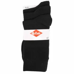 LEE COOPER Chaussettes unies lot x3 coton stretch Femme NOIR Best
