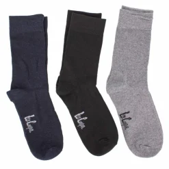 LEE COOPER Chaussettes unies lot x3 coton stretch Femme BLEU FONCE New