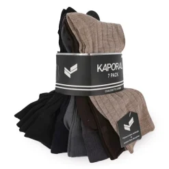 KAPORAL Chaussettes ville en maille cotelé lot de 7 paires Homme MULTICOLORE Clearance