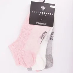 BILL TORNADE Chaussettes x3 36/42 fantaisie 11088 Femme MULTICOLORE Discount