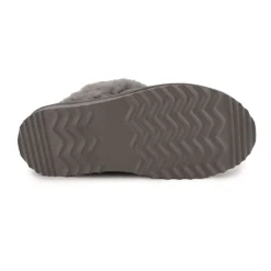 KELARA Chausson fourré fausse fourrure semelle épaisse Femme GRIS Discount