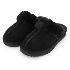 KELARA Chausson fourré fausse fourrure semelle épaisse Femme NOIR Best