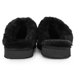 KELARA Chausson fourré fausse fourrure semelle épaisse Femme NOIR Best