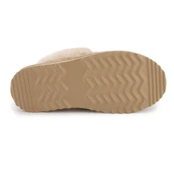 KELARA Chausson fourré fausse fourrure semelle épaisse Femme BEIGE Clearance
