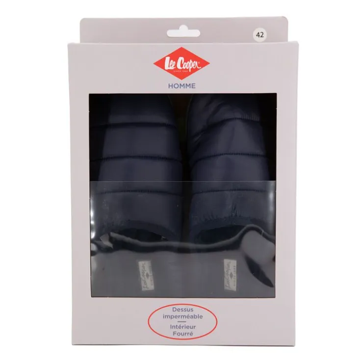 LEE COOPER Chausson matelassé doublé fausse fourrure Oceano Homme BLEU FONCE Sale