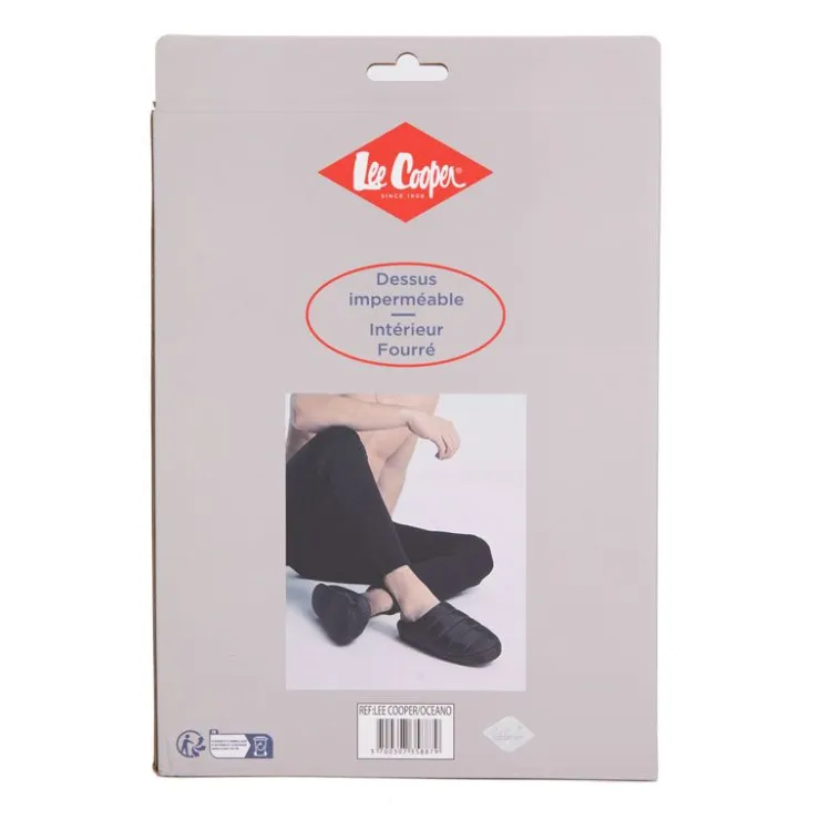 LEE COOPER Chausson matelassé doublé fausse fourrure Oceano Homme BLEU FONCE Sale