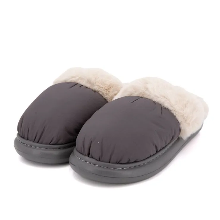 CHANTAL THOMASS Chausson tissu intérieur fourré Sirine Elinara semelle contrastée Femme GRIS FONCE Outlet