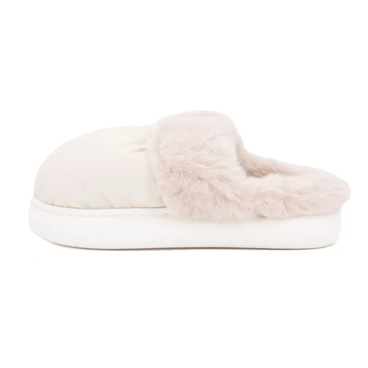 CHANTAL THOMASS Chausson tissu intérieur fourré Sirine Elinara semelle contrastée Femme BLANC ECRU New