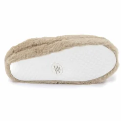 ETINCELLE Chaussons fausse fourrure pompon antidérapant Claire Femme BEIGE Sale