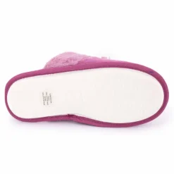 LES PETITES...PARIS Chaussons fausse fourrure noeud Carmeline Femme VIOLET Sale