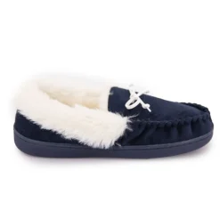 MANOUKIAN Chaussons fermes fourrés cecilia Femme BLEU FONCE Hot