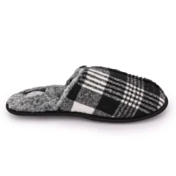 LEE COOPER Chaussons fourrées à carreaux Homme NOIR Clearance