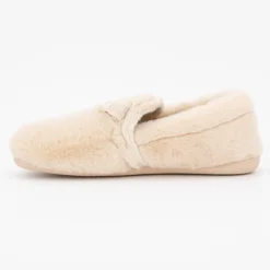 BONADONA Chaussons moutonnés couleur unie à enfiler Femme BEIGE Hot