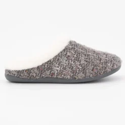 BONADONA Chaussons sabina moutonné avec tweed Femme GRIS Hot