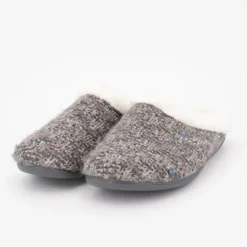 BONADONA Chaussons sabina moutonné avec tweed Femme GRIS Hot