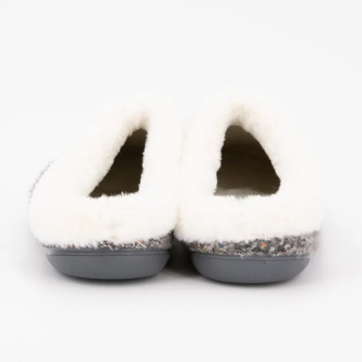 BONADONA Chaussons sabina moutonné avec tweed Femme GRIS Hot