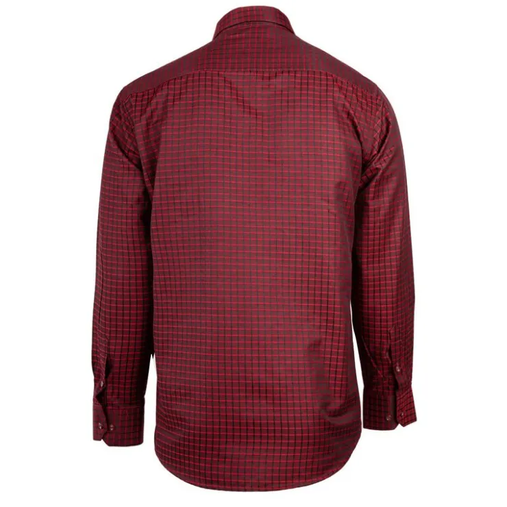 BILL TORNADE Chemise à carreaux col 34 regular fit Homme ROUGE Outlet