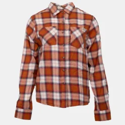 AMERICAN PEOPLE Chemise à carreaux coton Austin Femme ORANGE Best