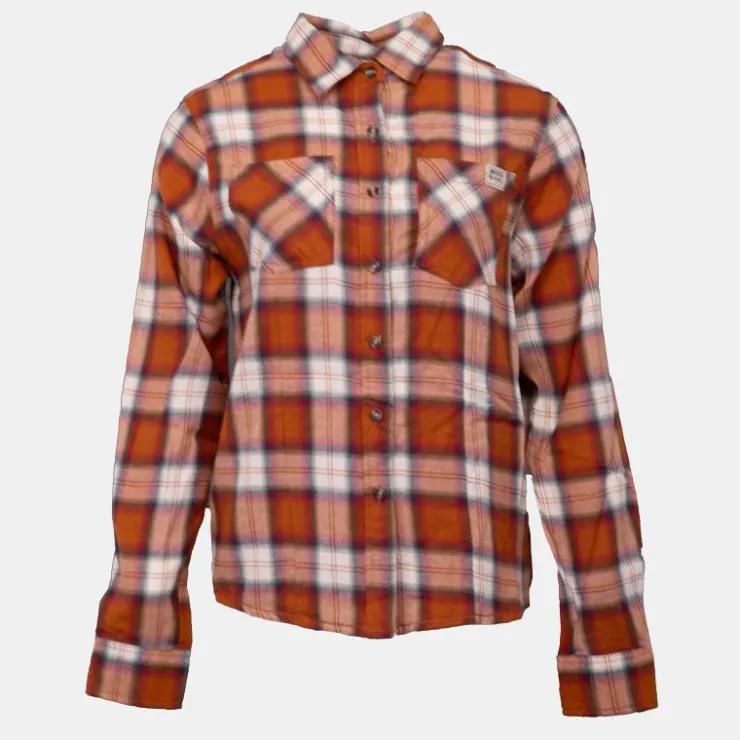 AMERICAN PEOPLE Chemise à carreaux coton Austin Femme ORANGE Best