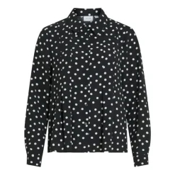 VILA Chemise à pois rasha black beauty fluide Femme NOIR